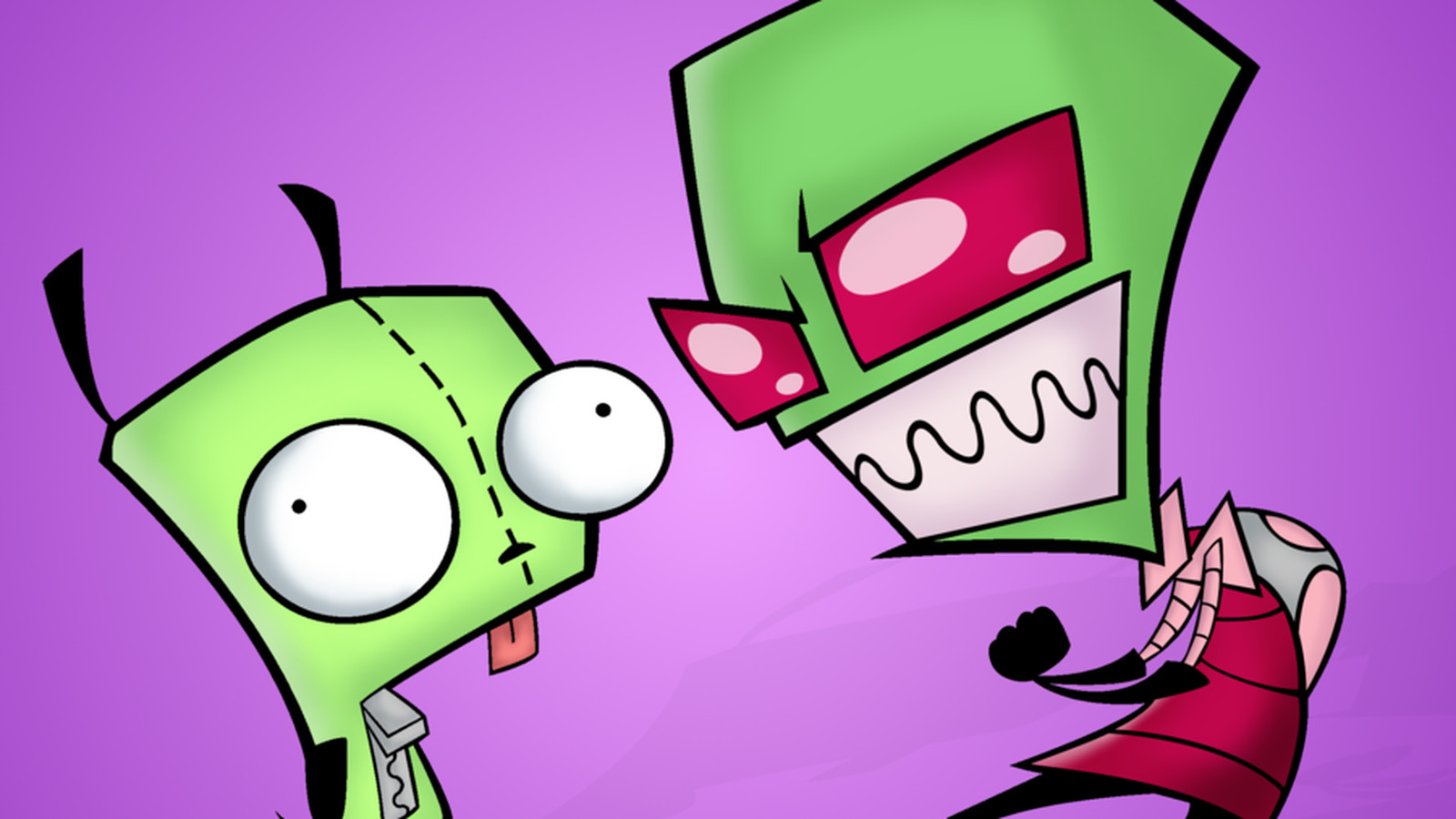 image of "Invader Zim" and "Gir" characters from the show, Invader Zim