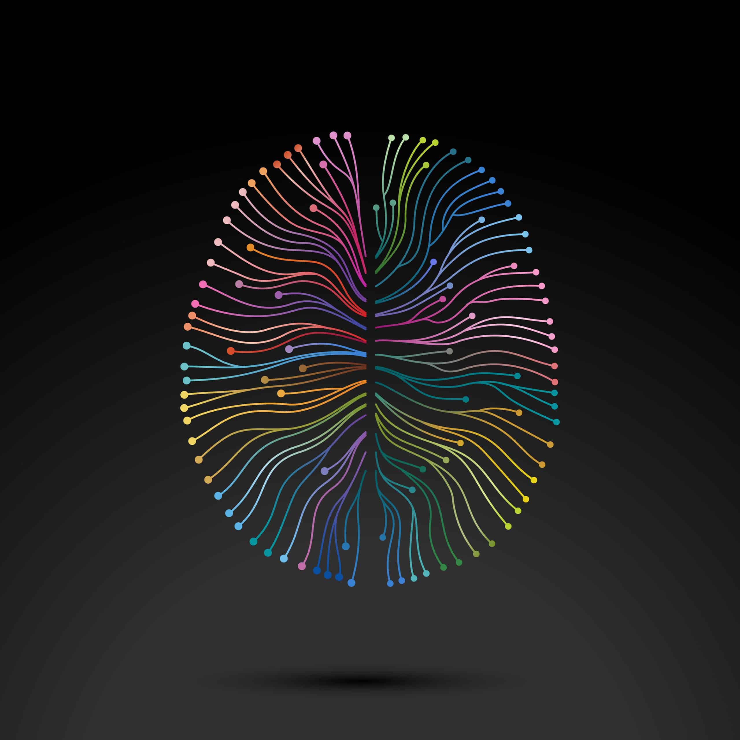 Image of lines that create a brain 